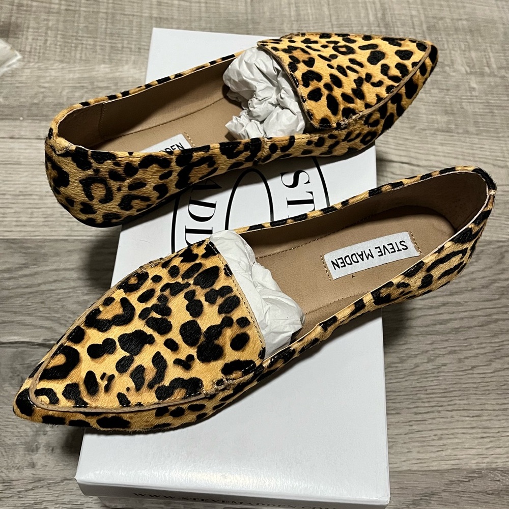 NWT - Steve Madden Leopard Ballet Flats - Size 7